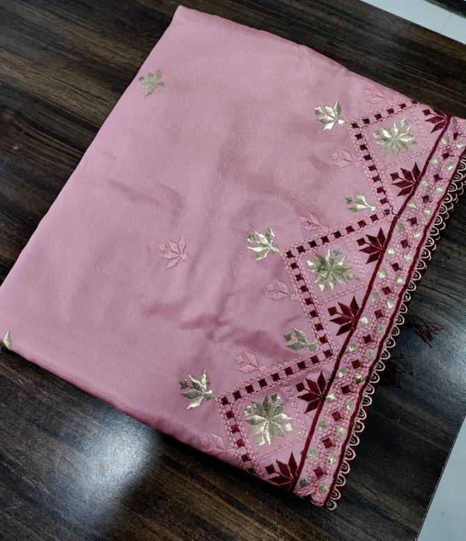 Kgm Toran Embroidery Soft Silk Wedding Sarees Wholesale Price In Surat
